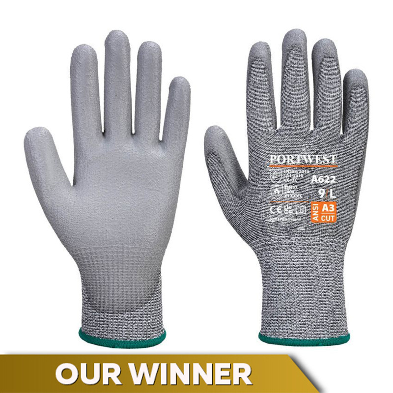 Portwest A622 Level C Cut Resistant PU Coated Gloves